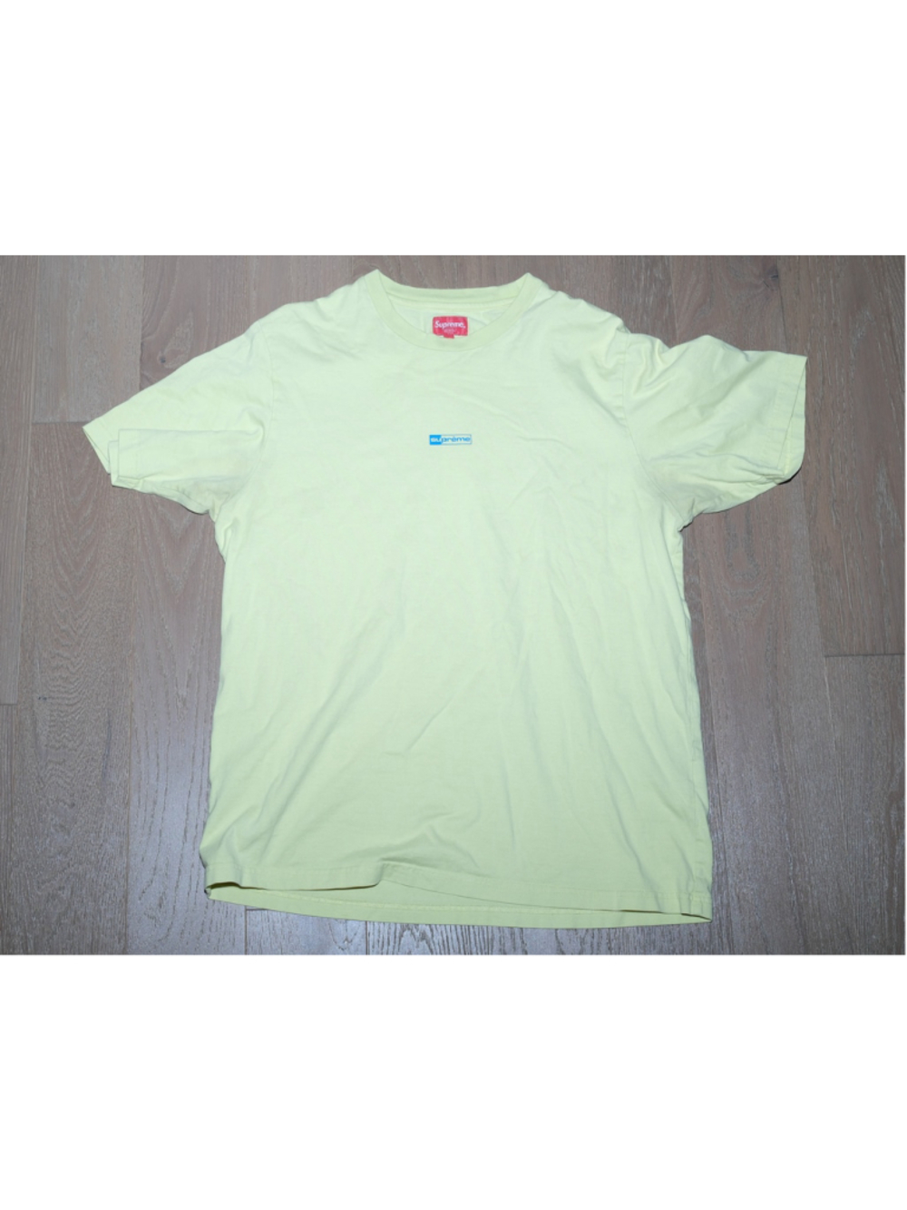 Supreme Invert Logo Top Tee Tshirt - Light Yellow (SS20)